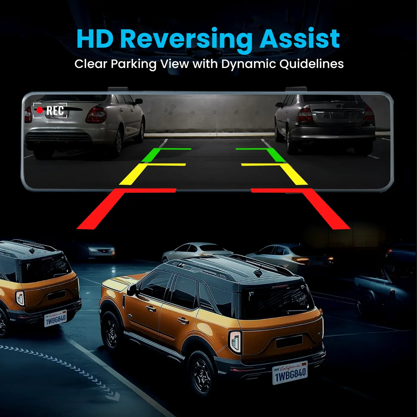 HS-12 4K Mirror Dash Cam - Image 3