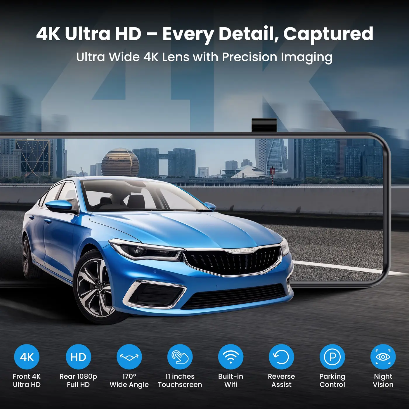 S-17 4K Mirror Dash Cam - Image 3